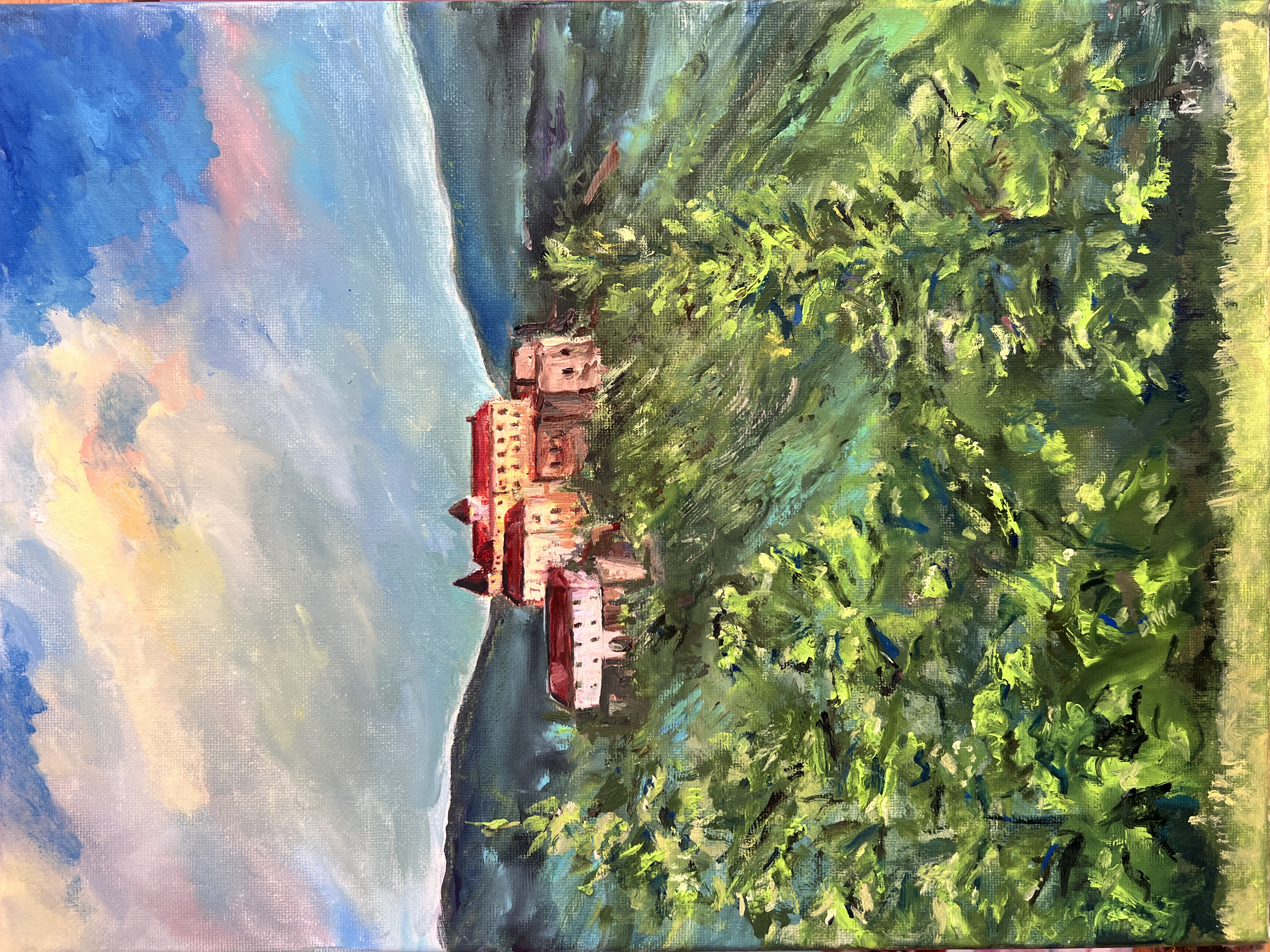 Palanok Castle Mukachevo painting